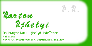 marton ujhelyi business card